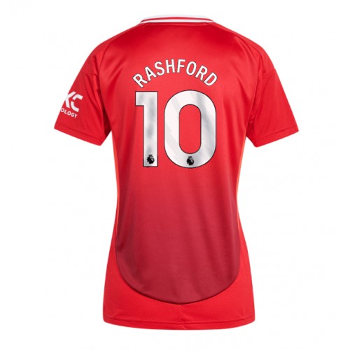 Dámy Fotbalový dres Manchester United Marcus Rashford #10 2024-25 Domácí Krátký Rukáv